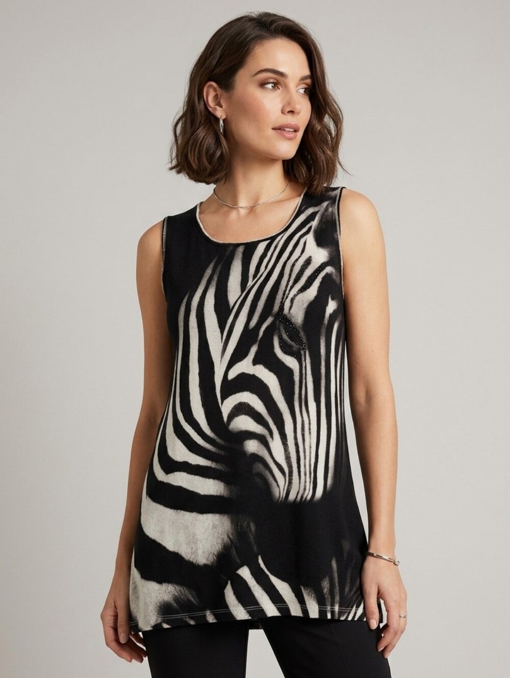 Vanilla Sugar Y2K Zebra Print Graphic Tank Top, edgy Fashion, Size M